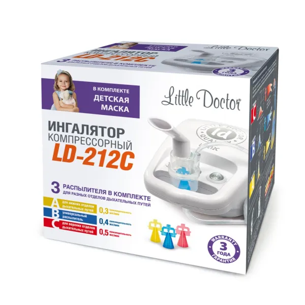 6. Ингалятор Little Doctor LD-212C компрессорный небулайзер семейный