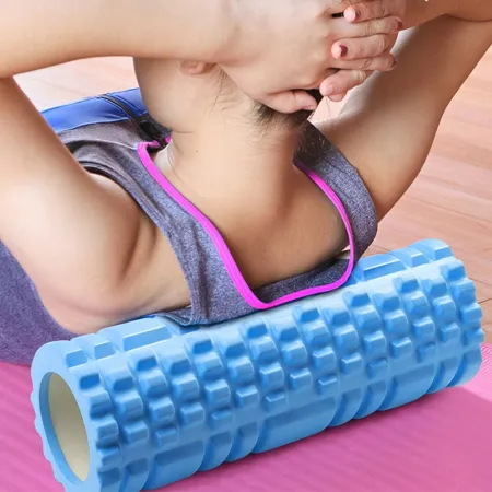 3. Ролик массажный профилированный - валик гимнастический для занятий йогой и фитнесом