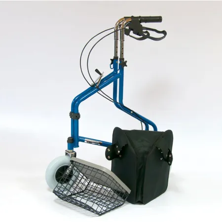 5. Ходунки-роллаторы FS969H на 3-х колесах прогулочные с корзинкой и сумкой складные