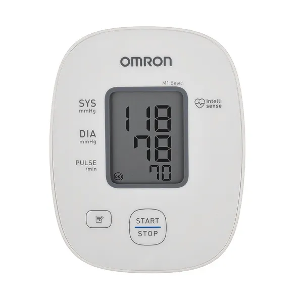 2. Тонометр Omron M1 Basic автоматический с адаптером веерообразная манжета 22 - 32 см