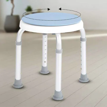 2. Табурет для ванной комнаты KJT509B с поворотным диском