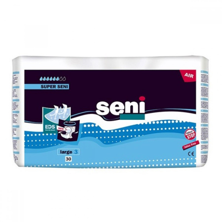 Подгузники SUPER SENI Large дышащие 30 шт
