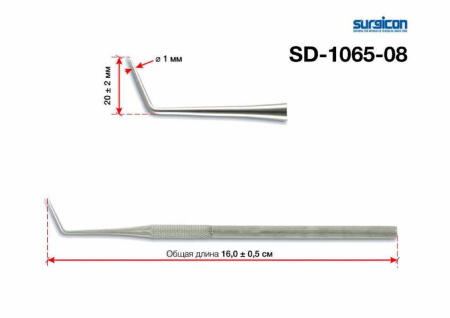 Зонд  изогнутый зубной SD-1065-08