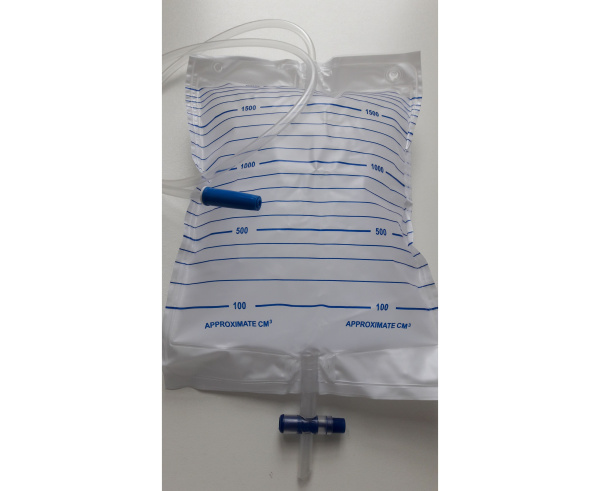 2. Мочеприемник 2 литра Vogt Medical с крестообразным сливом прикроватный