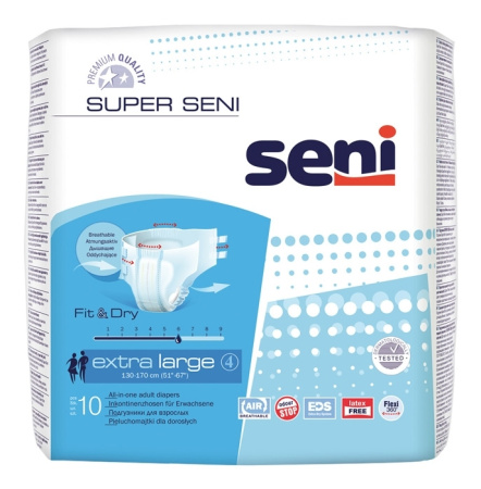 Подгузники SUPER SENI Extra large (уп.10шт)