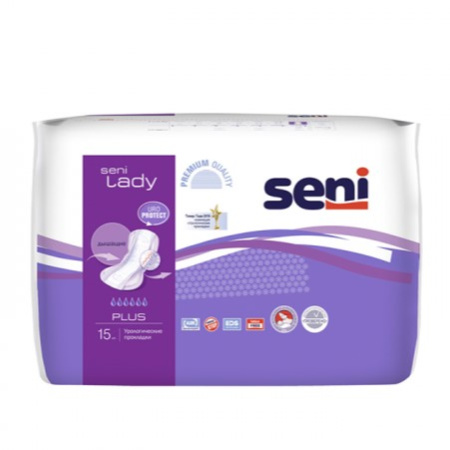 1. Урологические прокладки SENI LADY Plus для женщин